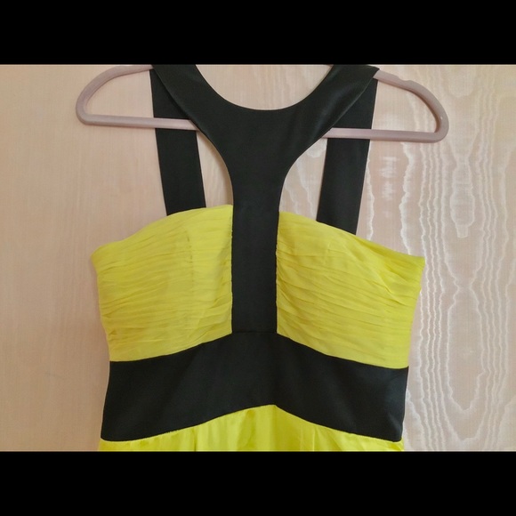 Brilliant Yellow Silk Ball Gown Prom Dress - Picture 3 of 8